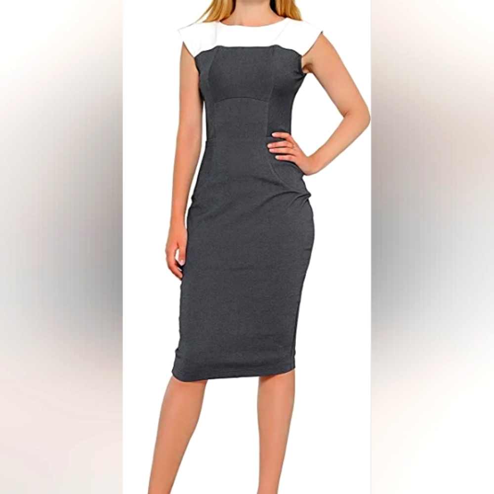 Marycrafts Women's Midi Office Dress